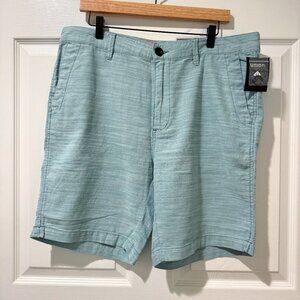 NWT Union Anchor Twill Chino Shorts Teal Turquoise Bayou Blue Cotton Mens 36